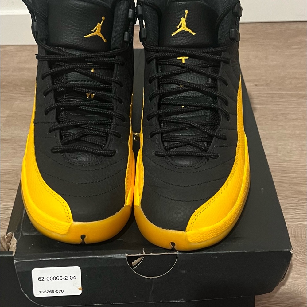 Jordan 12 black university gold